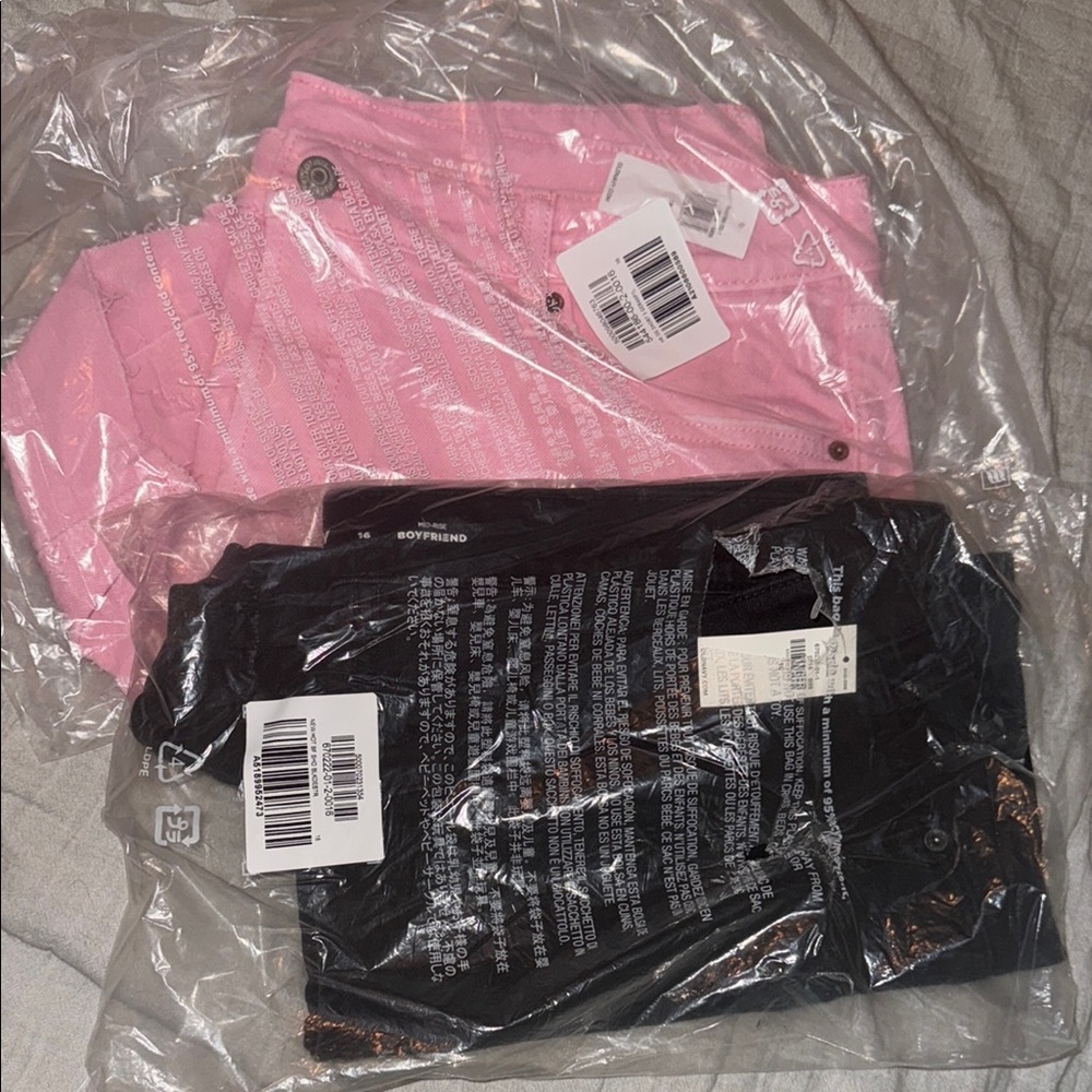 Old Navy Pink and Black Jeans (2 pairs)